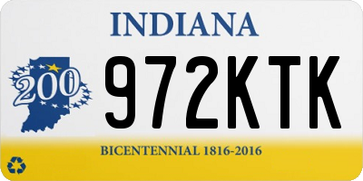 IN license plate 972KTK