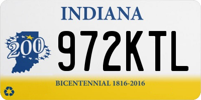 IN license plate 972KTL
