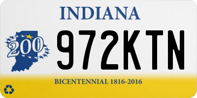 IN license plate 972KTN