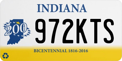 IN license plate 972KTS