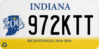 IN license plate 972KTT