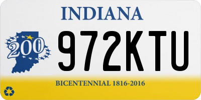 IN license plate 972KTU
