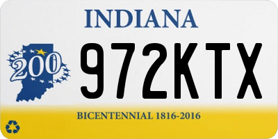 IN license plate 972KTX