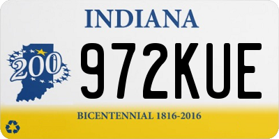 IN license plate 972KUE
