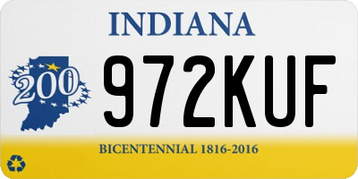 IN license plate 972KUF