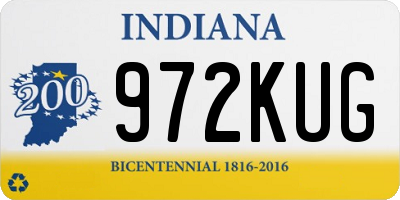 IN license plate 972KUG