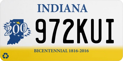 IN license plate 972KUI