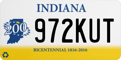 IN license plate 972KUT