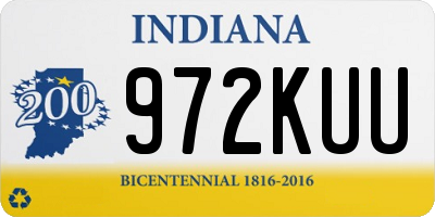 IN license plate 972KUU