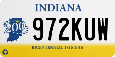 IN license plate 972KUW