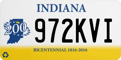 IN license plate 972KVI