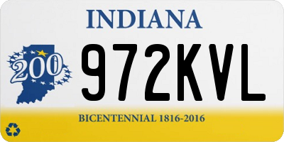 IN license plate 972KVL