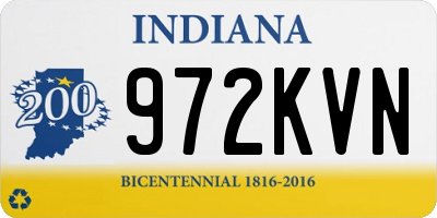 IN license plate 972KVN