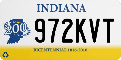 IN license plate 972KVT
