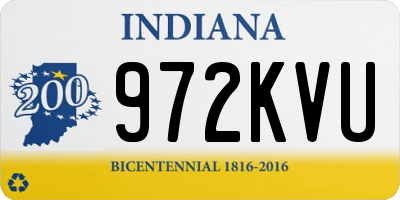 IN license plate 972KVU
