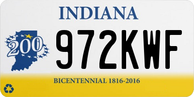 IN license plate 972KWF