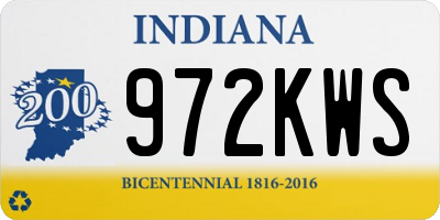 IN license plate 972KWS