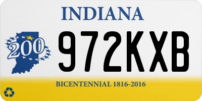 IN license plate 972KXB