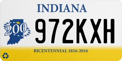 IN license plate 972KXH