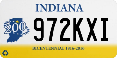 IN license plate 972KXI