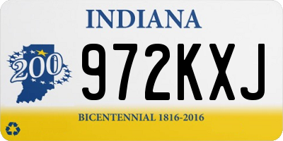 IN license plate 972KXJ