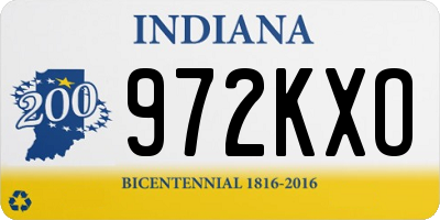 IN license plate 972KXO