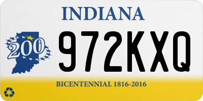 IN license plate 972KXQ