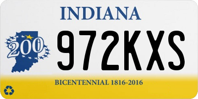 IN license plate 972KXS