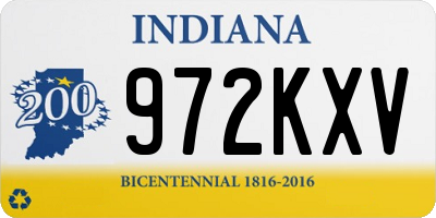 IN license plate 972KXV
