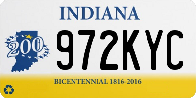 IN license plate 972KYC