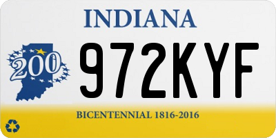 IN license plate 972KYF