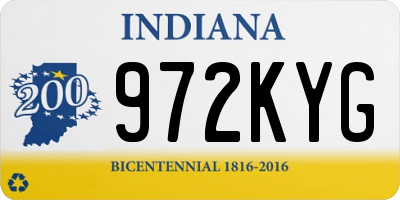 IN license plate 972KYG