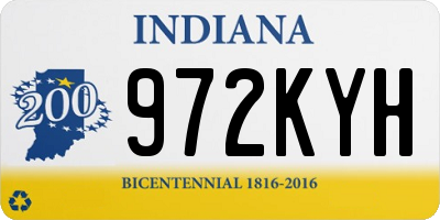 IN license plate 972KYH