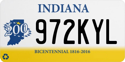 IN license plate 972KYL