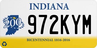 IN license plate 972KYM