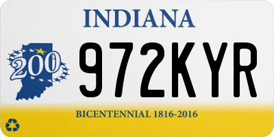 IN license plate 972KYR