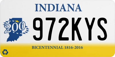 IN license plate 972KYS