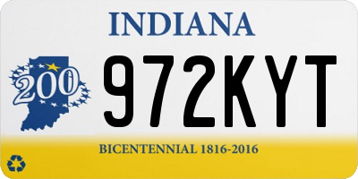 IN license plate 972KYT