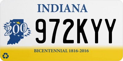 IN license plate 972KYY