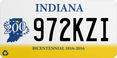 IN license plate 972KZI