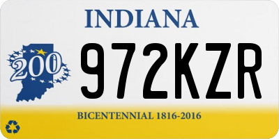 IN license plate 972KZR