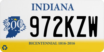 IN license plate 972KZW