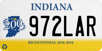 IN license plate 972LAR