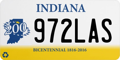 IN license plate 972LAS