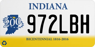 IN license plate 972LBH