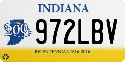 IN license plate 972LBV