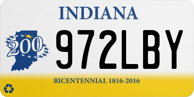 IN license plate 972LBY
