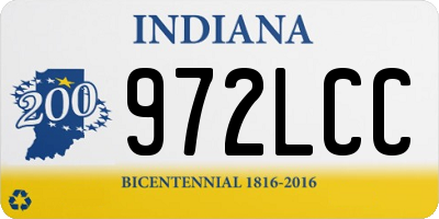 IN license plate 972LCC