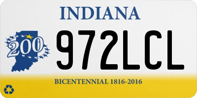 IN license plate 972LCL