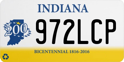 IN license plate 972LCP